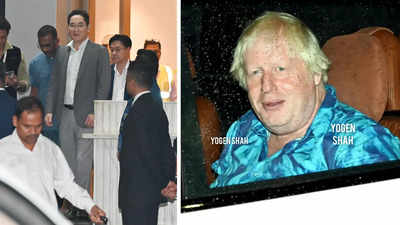 Samsung Chairman Jay Y Lee and former UK Prime Minister Borris Johnson arrive in Mumbai for Anant Ambani and Radhika Merchant's wedding