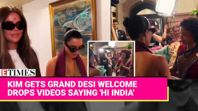 Watch: Kim Kardashian Receives a Grand Desi Welcome on Her First Night in India