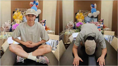Gong Yoo celebrates birthday in the gym; 'Goblin' star bows down to fans in gratitude for gifts