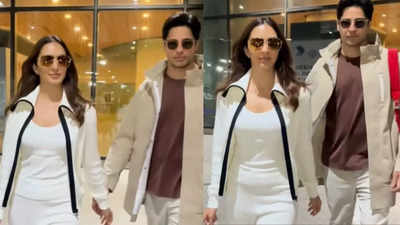 Sidharth Malhotra and Kiara Advani return to Mumbai, just in time for Anant Ambani and Radhika Merchant's wedding- video inside