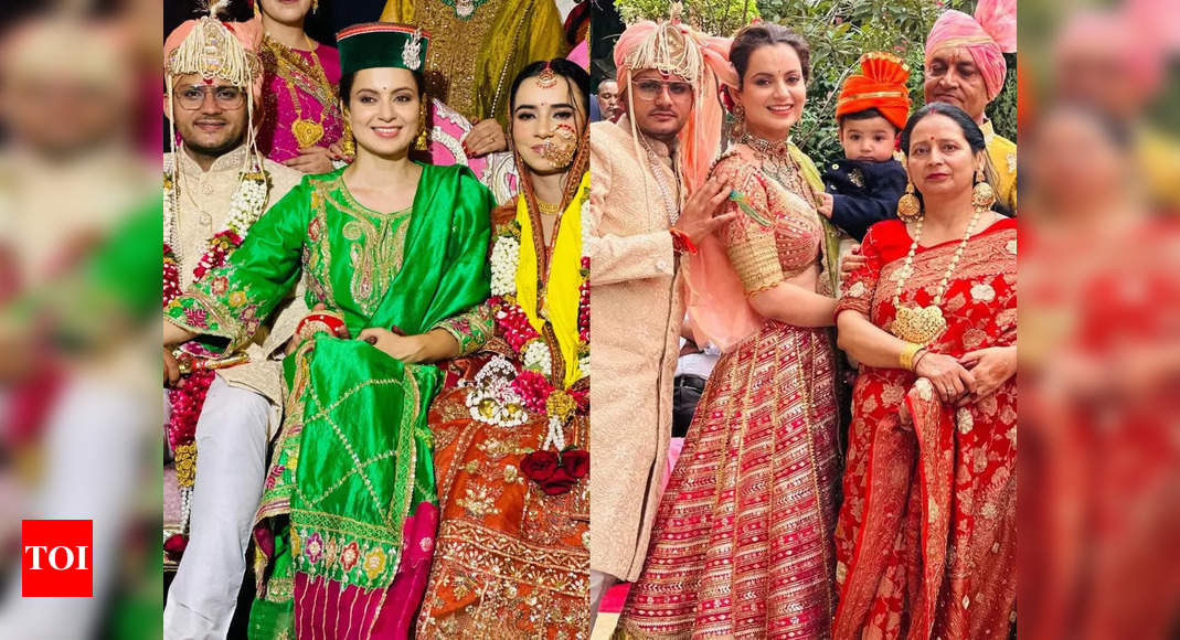 Kangana Ranaut stuns in her Himachali avatar at cousin’s wedding