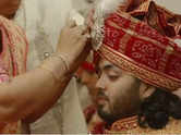 Groom Anant Ambani wears red safa for his baarat