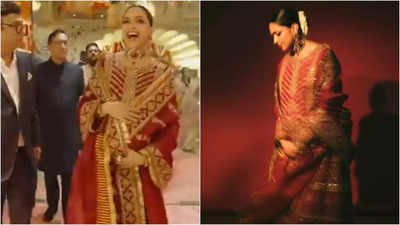 Anant Ambani and Radhika Merchant wedding: Deepika Padukone's red anarkali costs about Rs 1.45 lakh