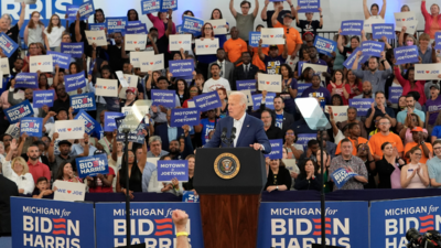 'I'm not going anywhere': Biden stands ground in Michigan amid calls to ...