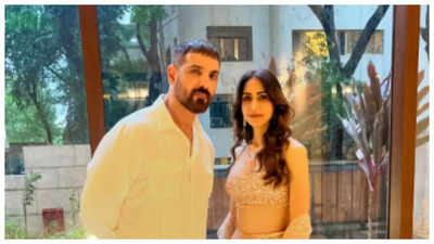 John Abraham and Priya Runchal shine at Anant Ambani and Radhika Merchant's wedding; See pics