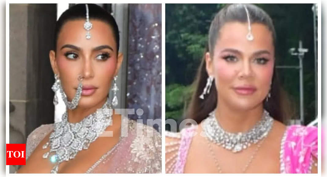 Kim Kardashian channels her inner desi girl; steps out with Khloe Kardashian for Day 2 of Anant Ambani and Radhika Merchant’s Shubh Aashirwad |