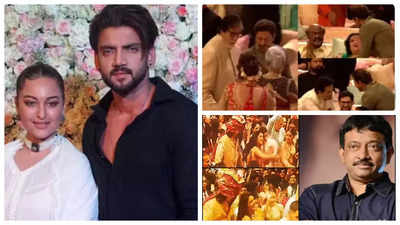 Sonakshi Sinha shares deets about her wedding with Zaheer Iqbal, RGV reacts to Priyanka Chopra dancing to 'Sapno Mein Milti Hai', SRK touches Amitabh-Jaya Bachchan's feet: Top 5 entertainment news of the day