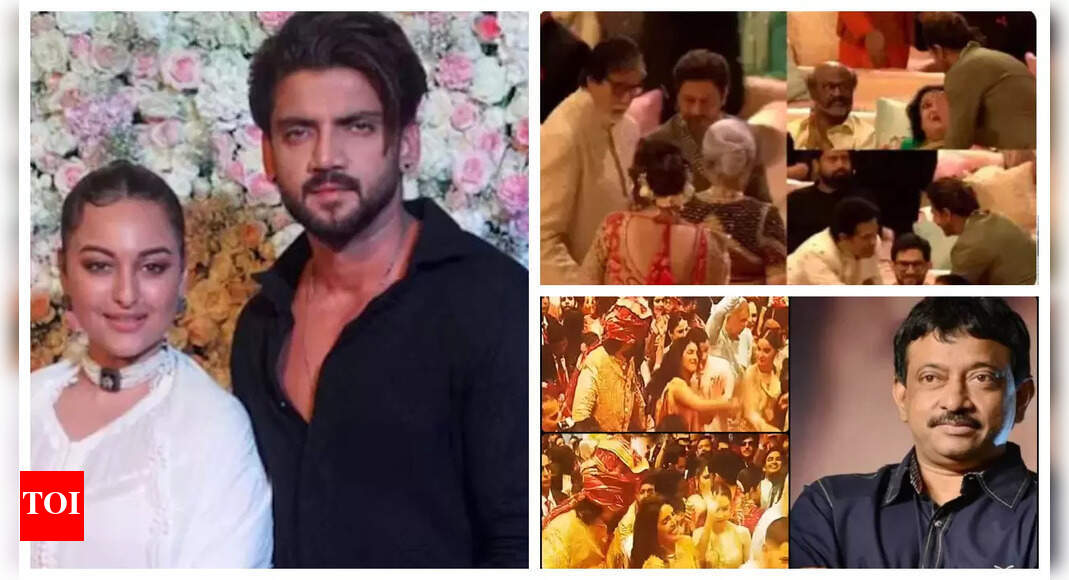 Sonakshi Sinha shares deets about her wedding with Zaheer Iqbal, RGV reacts to Priyanka Chopra dancing to &lsquo;Sapno Mein Milti Hai&rsquo;, SRK touches Amitabh-Jaya Bachchan&rsquo;s feet: Top 5 entertainment news of the day | &ndash; Times of India