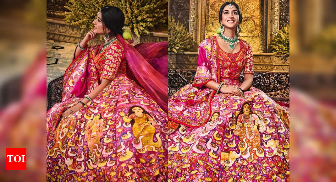 Shubh Aashirwad: Radhika Merchant’s post-wedding lehenga is hand-painted!