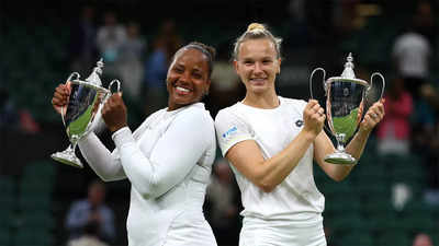 Taylor Townsend and Katerina Siniakova crowned Wimbledon women's doubles  champions | Tennis News - Times of India