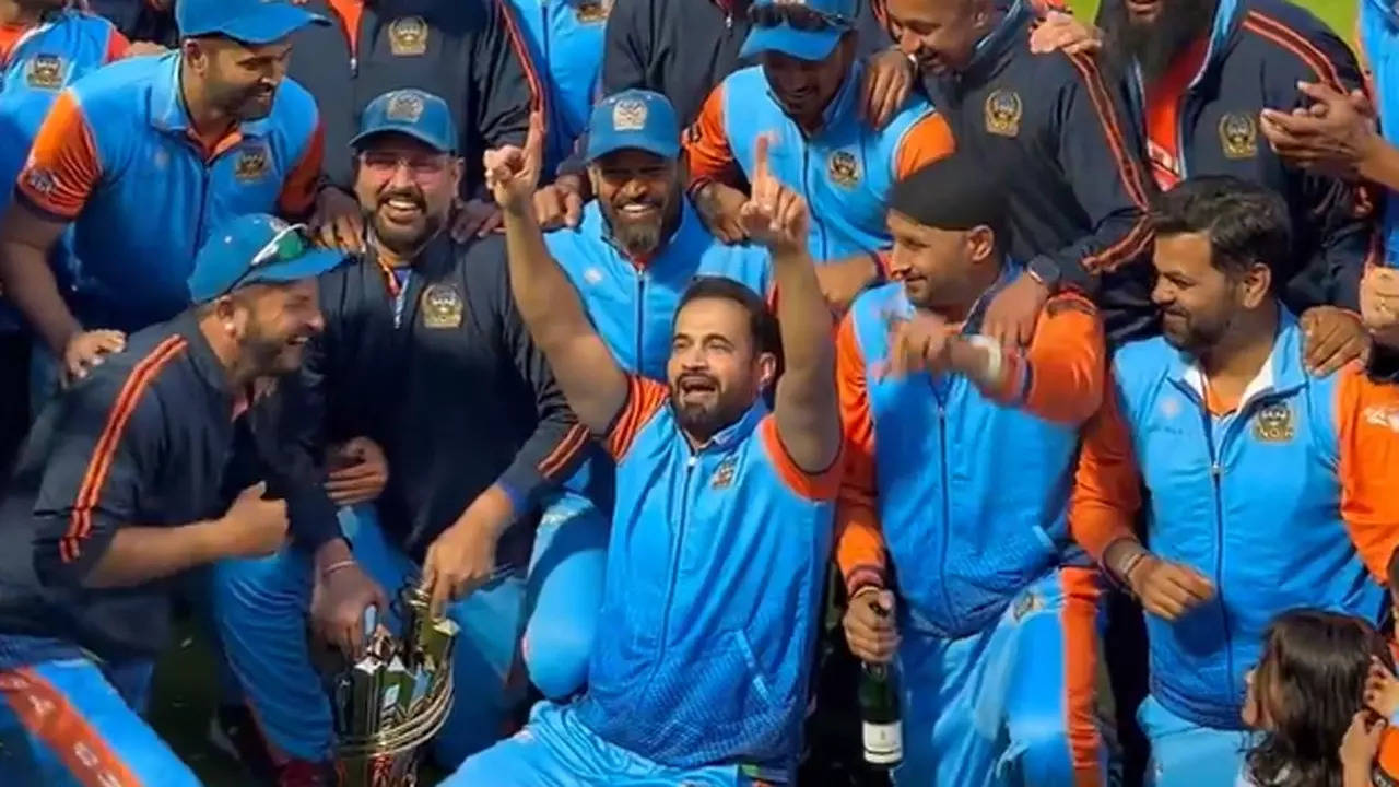 Irfan Pathan’s unique celebration after India’s WCL title win sends Suresh Raina tumbling over – watch – Times of India