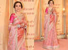 A peachy affair: Nita Ambani's breathtaking sari look at Anant Ambani and Radhika Merchant's Mangal Utsav