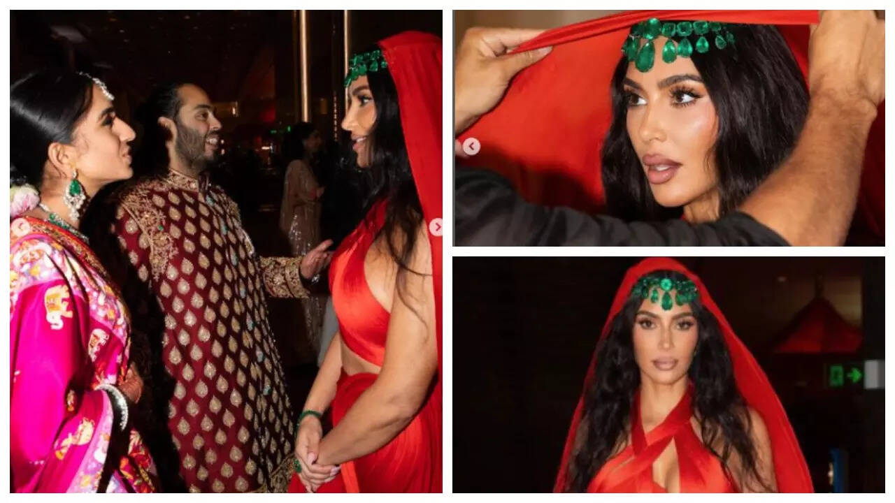 キム・カーダシアンが新婚のアナント・アンバニとラディカ・マーチャントとの写真を公開、「インドは私の心です」と語る