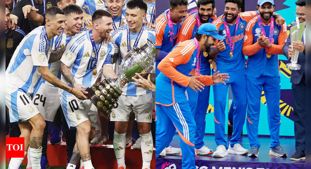 Messi, Rohit and now Messi again - the trophy walk