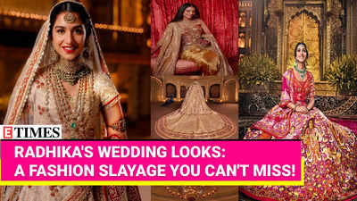 Radhika Merchant's Epic Wedding Lookbook: Custom Made Hand-painted Lehenga To Rare Golden Corset!