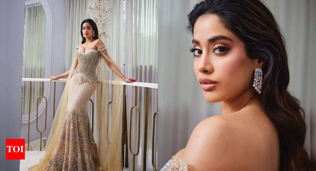 Janhvi Kapoor’s ‘gold and diamond’ look from Anant Ambani and Radhika Merchant’s wedding wins over father Boney Kapoor and beau Shikhar Pahariya | Hindi Movie News