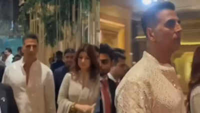 Akshay Kumar and Twinkle Khanna attend Anant Ambani and Radhika Merchant's wedding reception after he tests COVID-19 negative