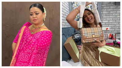 Bharti Singh surprises close friend Jasmine Bhasin with an expensive bag worth Rs 1,23,000 as her birthday gift; the latter's excitement is unmissable