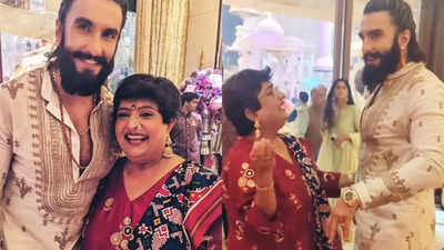 Mehendi artist Veena Nagda shares a heartfelt moment with Ranveer Singh at Anant Ambani-Radhika Merchant’s wedding - watch video