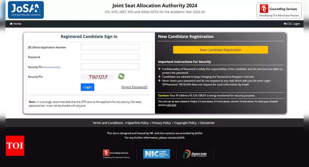 JoSAA Counselling 2024 Final Seat Allotment Results Out at josaa.nic.in; Check Direct Link Here