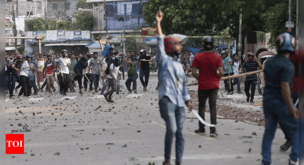 Bangladesh quota protesters announce nationwide shutdown today, PM Hasina ‘regrets’ casualties – Times of India