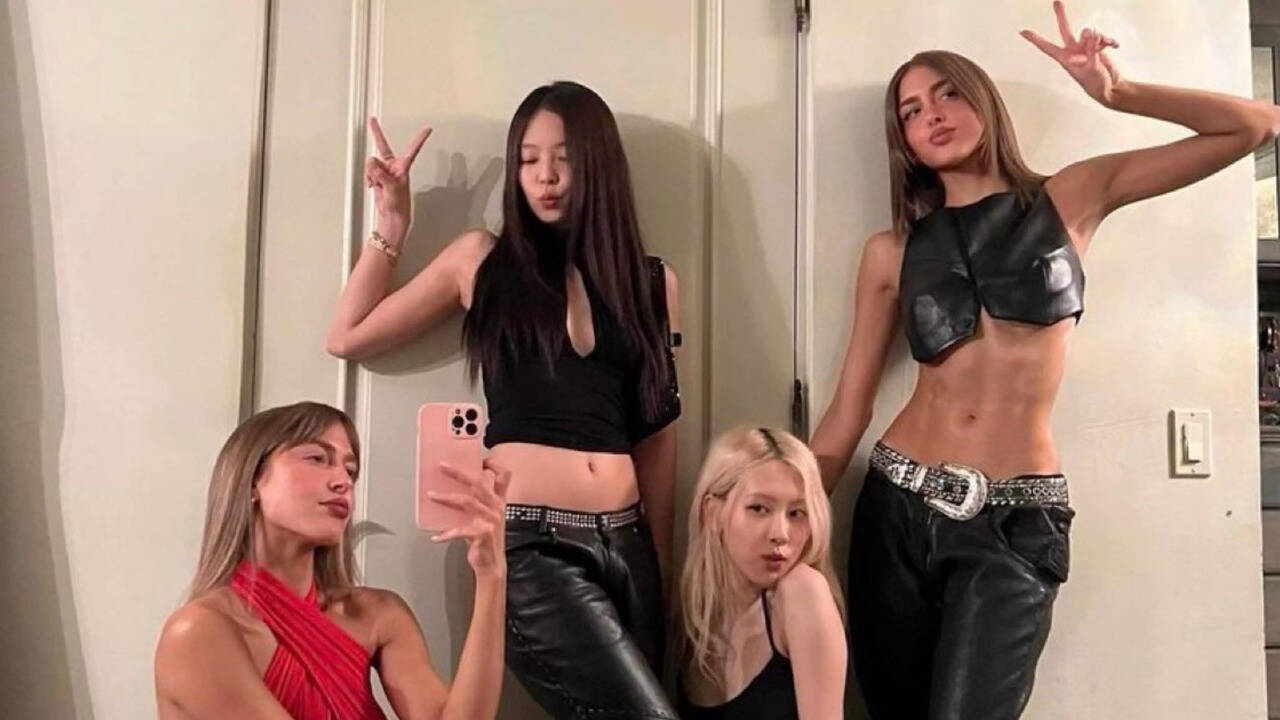 BLACKPINK's Jennie and Rosé stylishly hang out with Simi & Haze
