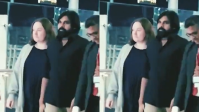 Pawan Kalyan and Anna Lezhneva were spotted at the Hyderabad airport as they headed to Delhi