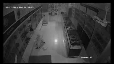 Caught on cam! Thieves break lock using 'chadar', steal watches worth Rs 23 lakh in Maharashtra's Badlapur