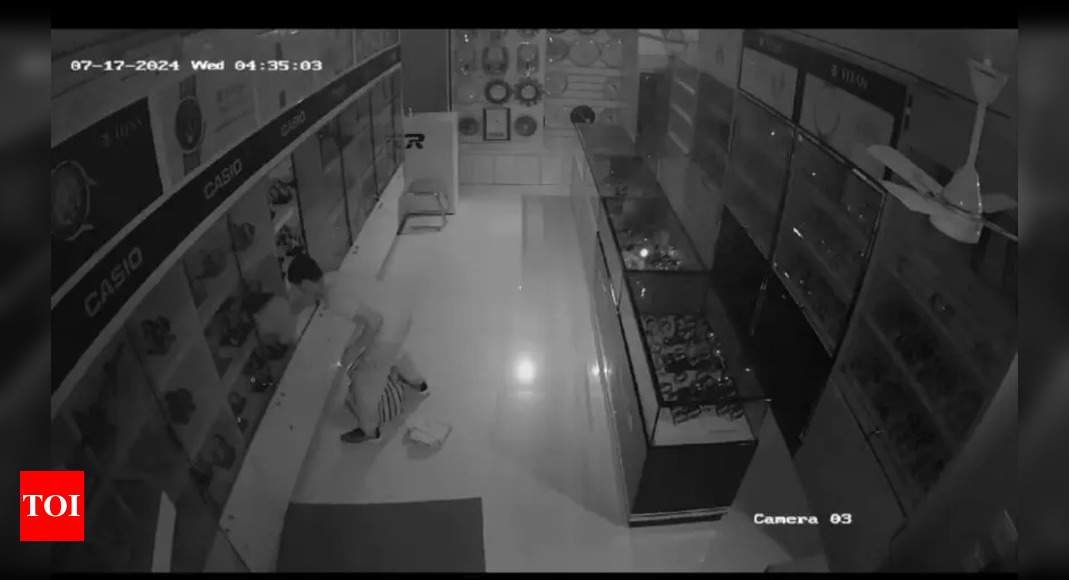 Caught On Cam! Thieves Break Lock Using 'chadar', Steal Watches Worth 