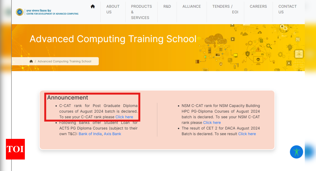 CDAC C-CAT Results 2024 announced, here’s the direct link to download rank cards: Check detailed counselling schedule