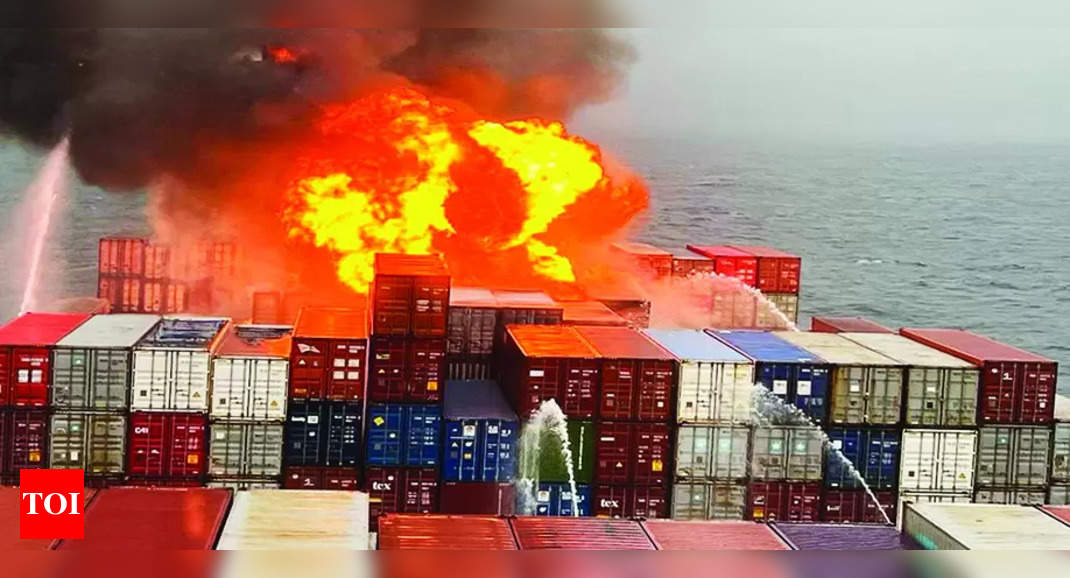 Blasts trigger fire in cargo ship off Goa coast