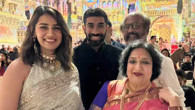 Indian cricketer Jasprit Bumrah meets Rajinikanth, shares an unseen picture from Anant Ambani's wedding