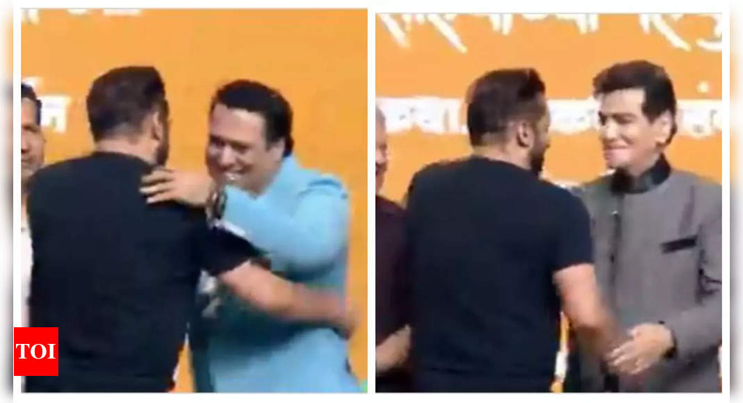 Salman shares warm hug with Govinda and Jeetendra: Video