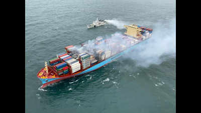 Container vessel Maersk Frankfurt still on fire: 1 crew member dead