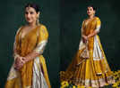 Vidya Balan's ghagra for Anant-Radhika wedding was dyed with marigolds from Siddhivinayak Temple