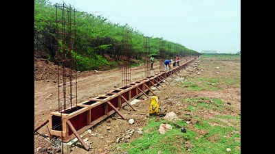 Perimeter wall to protect Pallikaranai marshland