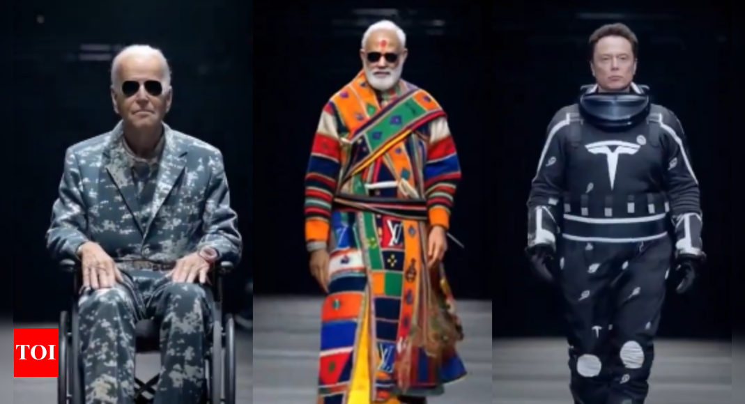 Watch: Obama, Biden, Putin, PM Modi walking the ramp in AI fashion show shared by Elon Musk – Times of India
