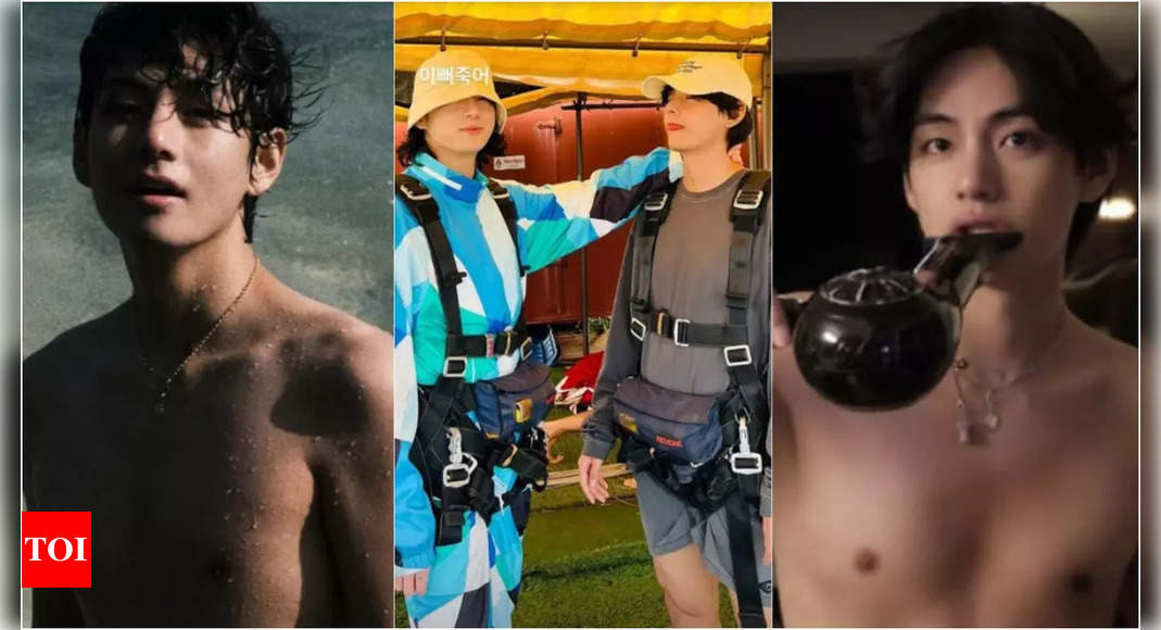 BTS’ V shares shirtless vacation photos and playful update with Jungkook on Instagram; Fans go wild | K-pop Movie News