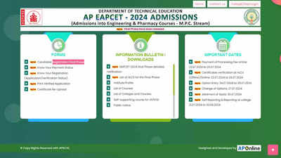 AP EAMCET 2024 final phase counselling registration begins at eapcet-sche.aptonline.in