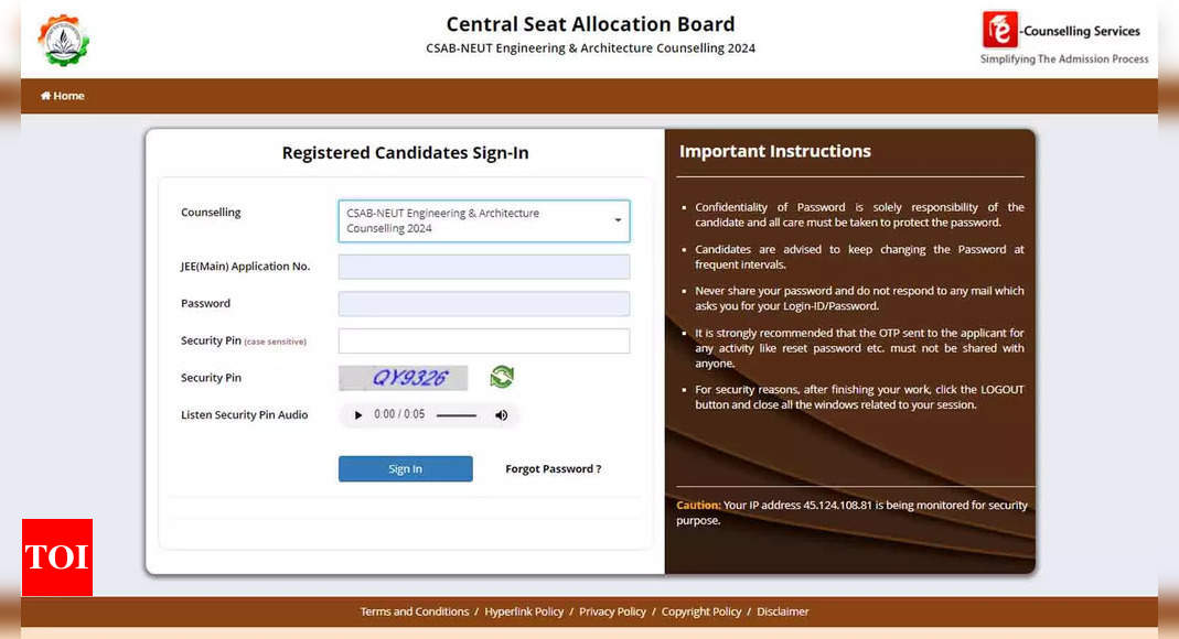 CSAB NEUT 2024 Round 2 Seat Allotment Released at csab.nic.in: Direct Link