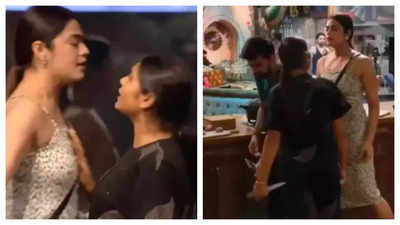 Bigg Boss OTT 3: Shivani Kumari and Krtika Malik push each other in a heated clash; former spotted holding a knife during the fight