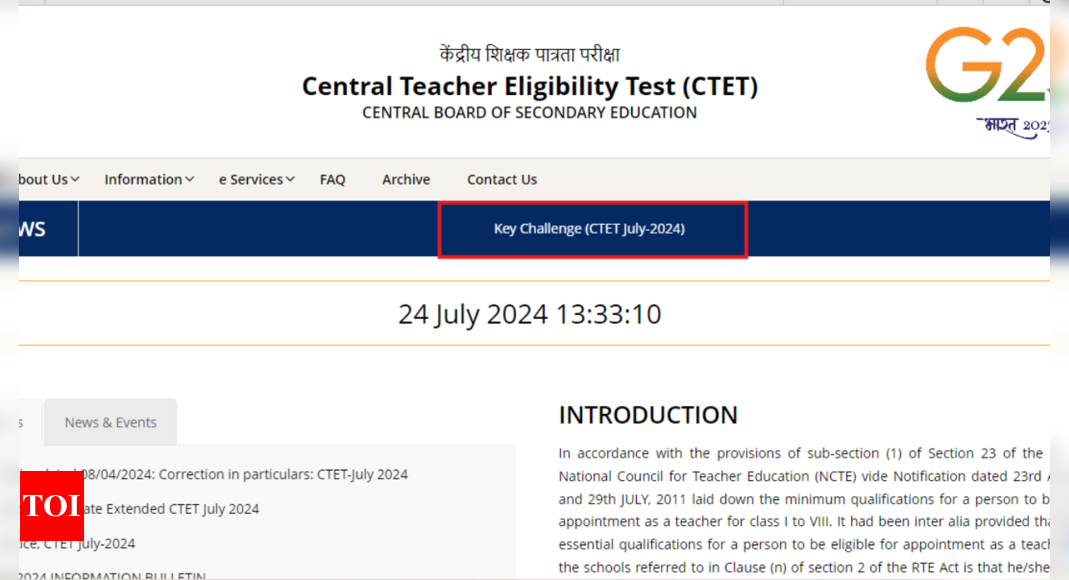 CTET 2024 provisional answer key released: Check direct link here