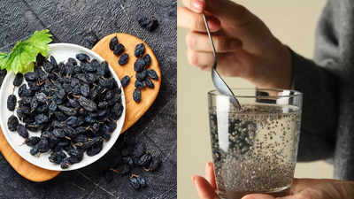 This sure-shot glowing skin drink made with black raisins and chia seeds is a must-have!