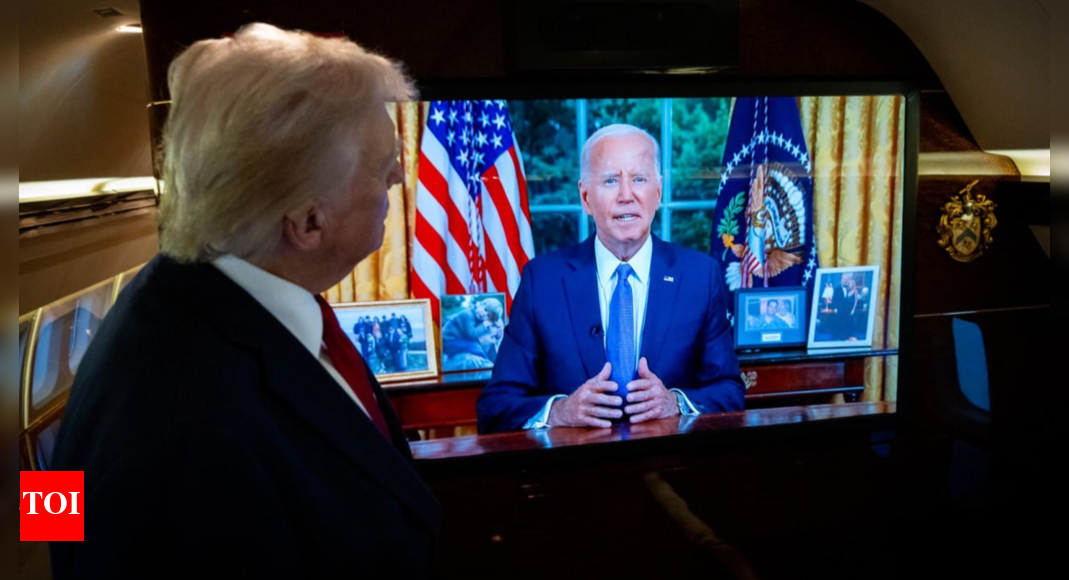 ‘Barely understandable’: Donald Trump reacts to US President Joe Biden’s Oval Office speech – Times of India