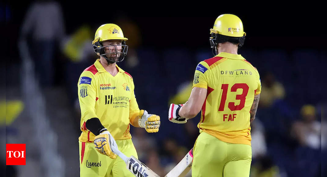 MLC 2024 Eliminator: MI New York’s title defence ends as Faf du Plessis leads Texas Super Kings to nine-wicket victory | Cricket News – Times of India