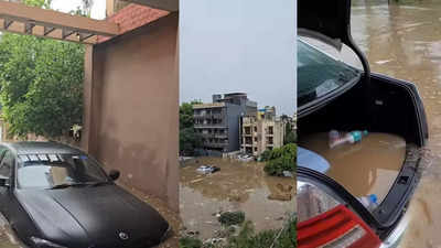 Watch: Two-hour rain submerges Merc, BMW among other cars in Gurgaon, video goes viral