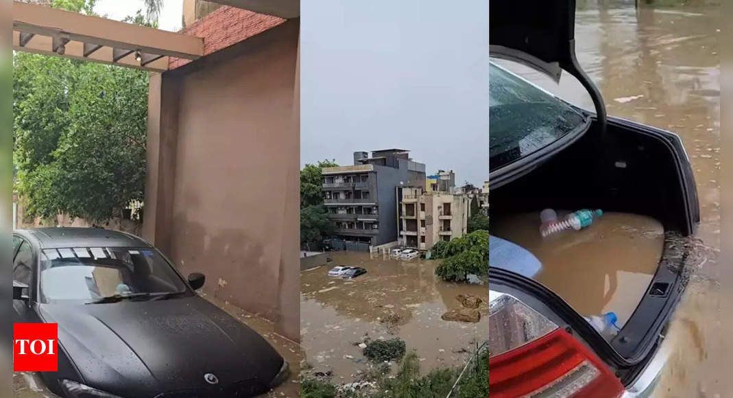 Watch: Two-hour rain submerges Merc, BMW among other cars in Gurgaon, video goes viral