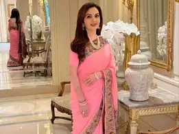 Nita Ambani's lotus pink sari at India House inauguration