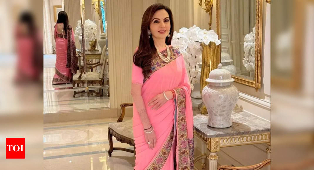 Nita Ambani’s lotus pink sari becomes the highlight of India House inauguration at Paris Olympics 2024