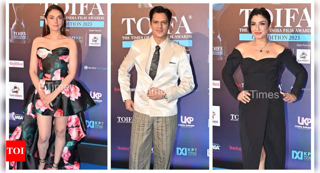 TOIFA OTT Awards 2023: Raveena Tandon, Vijay Varma, Aditi Rao Hydari and others dazzle on the red carpet – See photos |